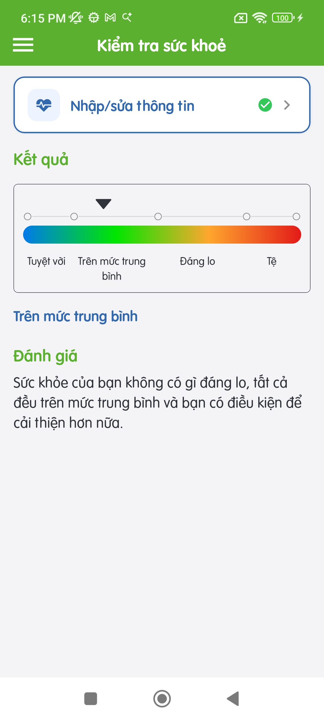 Checking Health